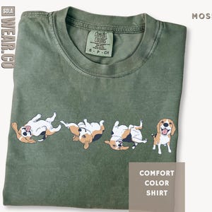 Beagle Komfort Farbe Shirt Hund Mama Papa Geschenk Lustig glücklich lächelndes Welpen-T-Stück netter Haustier-Liebhaber vorhanden Vatertag Muttertag Beagle Geschenk