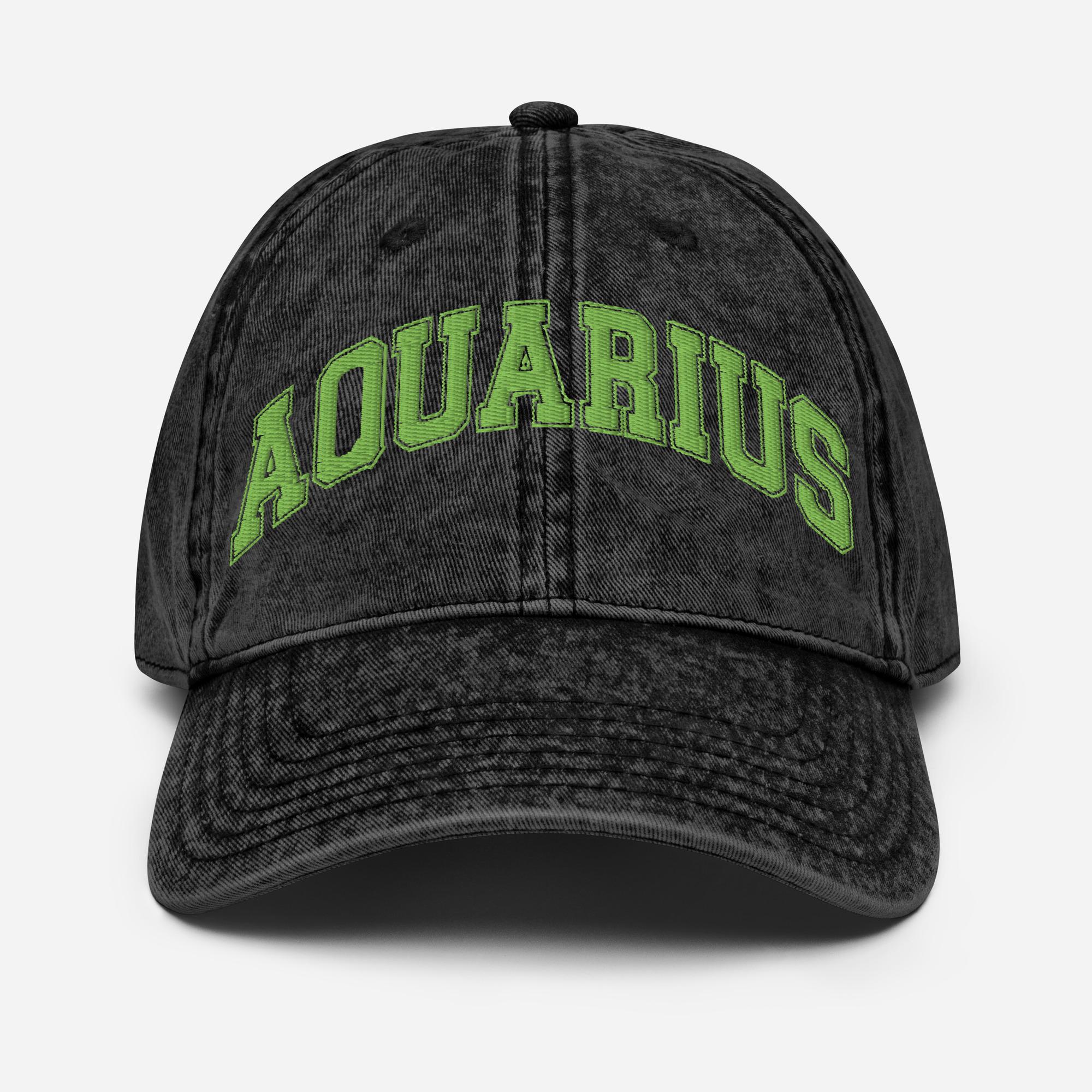 Aquarius Zodiac Vintage Baseball Cap - Embroidered Cotton Adjustable Dad Hat In Camo - View #8