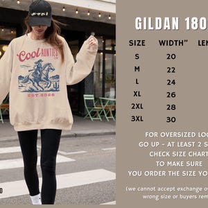 Cool Aunt Sweatshirt Gift Auntie Club Sweater Western Cowgirl Women Crewneck Pullover Pregnancy Announcement Reveal Birthday Matching Family image 8