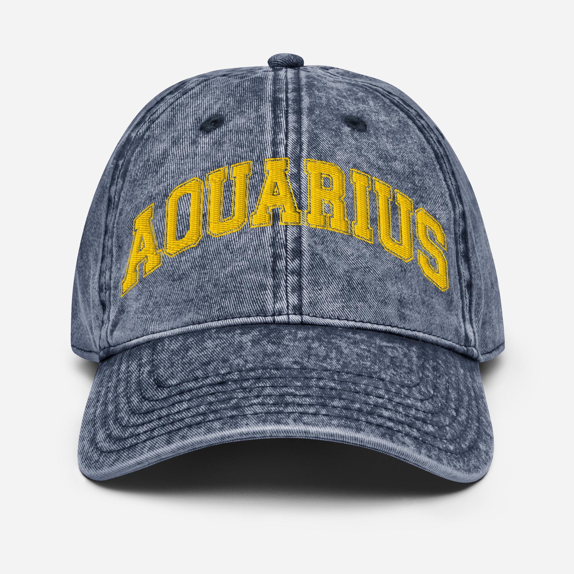 Aquarius Zodiac Vintage Baseball Cap - Embroidered Cotton Adjustable Dad Hat In Camo - View #14