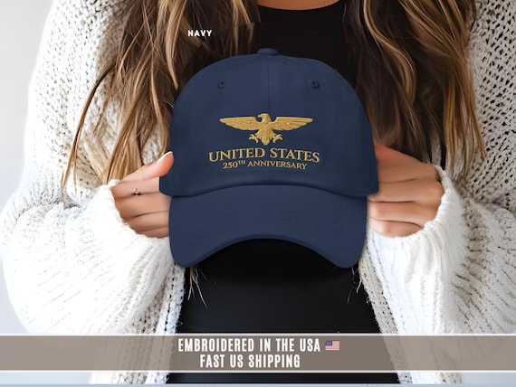 United States 250th Anniversary Hat Custom Eagle Embroidered USA Cap Personalized Patriotic Veteran Gift America 1776 2027