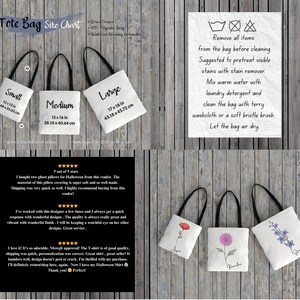 Custom Birth Flower Tote, Personalized Canvas Tote Bag, Birthday Gift ...