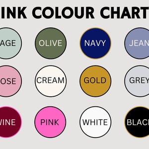 Peut inclure: Nuancier de couleurs d'encre avec 12 &eacute;chantillons de couleurs. Les couleurs sont : sauge, olive, marine, jean, rose, cr&egrave;me, or, gris, vin, rose, blanc et noir.