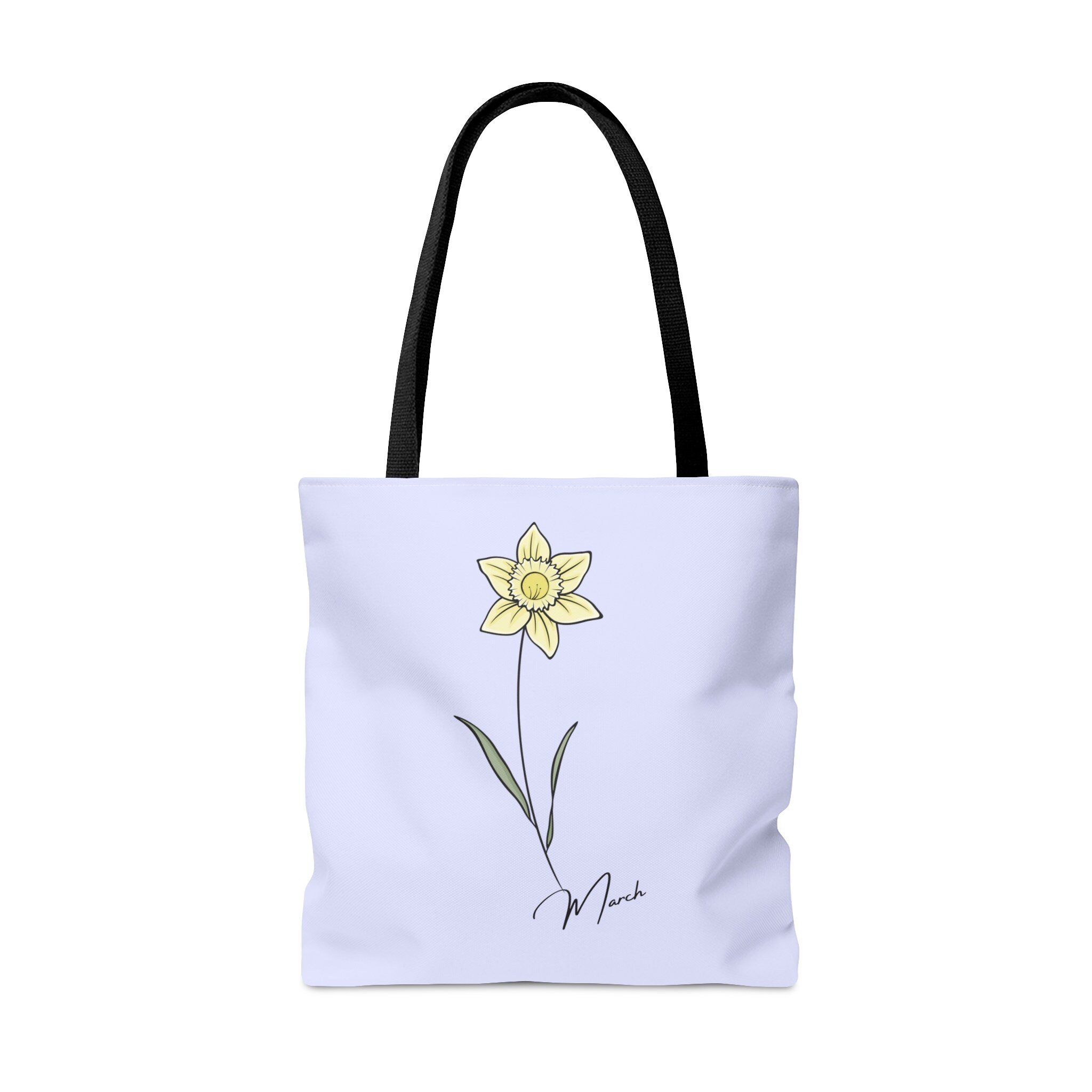 Custom Birth Flower Tote, Personalized Canvas Tote Bag, Birthday Gift ...