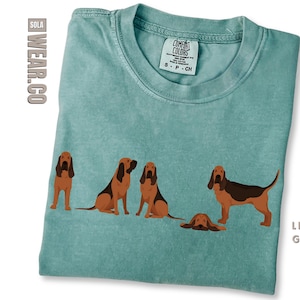 Bloodhound T-shirt Trendy Aesthetic Dog Lover Shirt Funny Blood Hound Top Mother's Father's Day Gift  Dog Show Apparel Comfort Color Tee