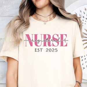 Personalized Nurse Shirt, Registered Nurse Shirt, Nursing School Gift, Rn Nurse Graduation Gifts, Nurse Est Shirt, Custom RN Gifts