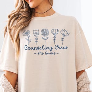 Custom Counselor Comfort Colors Shirt, School Counselor Back To School Shirt, Counseling Crew Tshirt, Sped Teacher Guidance counselor gifts