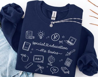 Custom Special Education Teacher Sweatshirt: Sped Teacher Crewneck, School Counselor Gifts