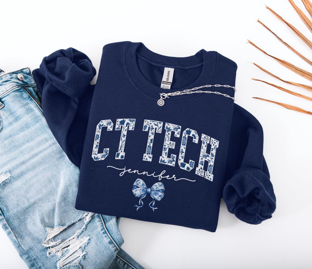 Custom CT Tech Sweatshirt, CT Technologist Sweater, Personalized CT ...