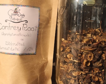 Organic Comfrey Root (dried) 2023 harvest