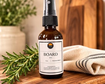 ORGANIC Cutting Board Oil | Food Safe Butcher Block Oil | Wood Conditioner Spray | Charcuterie Board Care