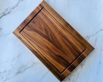 Custom Juice Groove Add-On for SOLID Hardwood Cutting Boards | Handcrafted Wood Cutting Board Upgrade | Non-Toxic & Food Safe