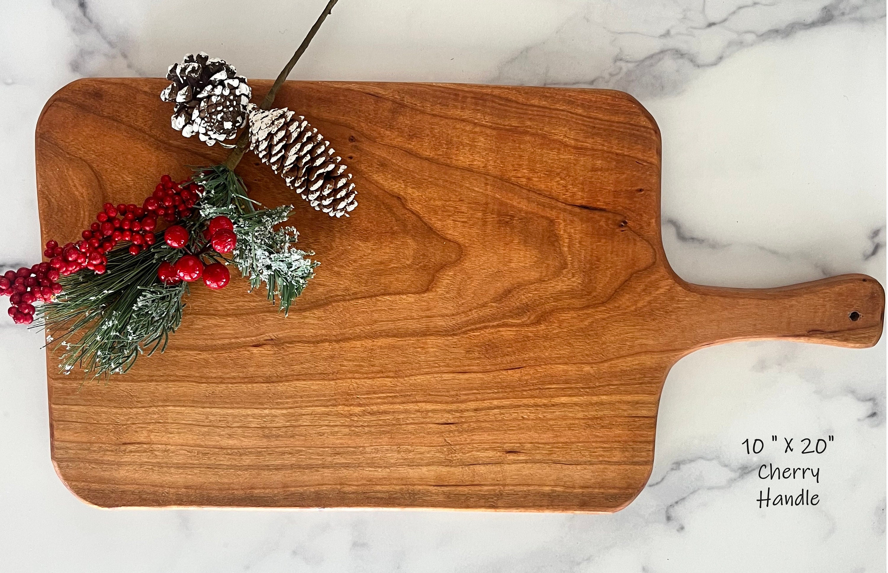 Solid ONE Piece Natural, NON-TOXIC, Chemical Free Wood Organic Cutting/charcuterie  Board in Maple, Oak, Cherry or Walnut 