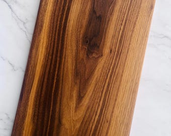 One Piece Walnut Cutting Board – SOLID Hardwood, Non-Toxic, Handmade USA, ORGANIC Finish, No Glues or Stains