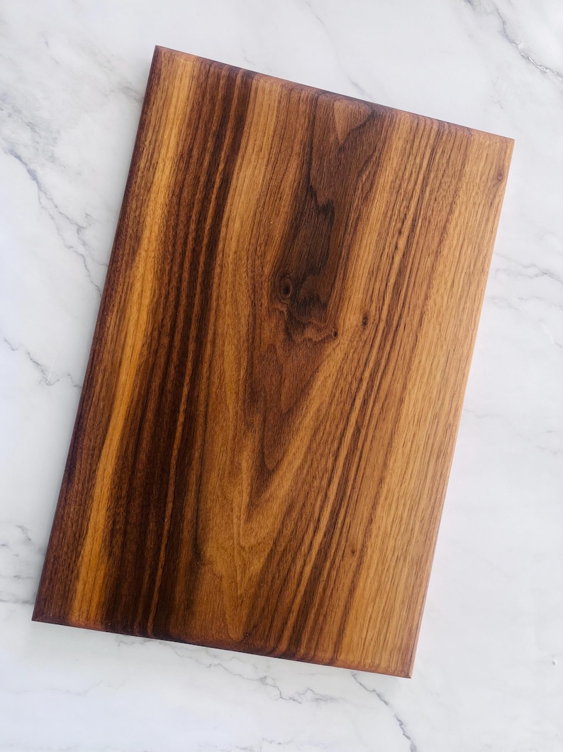 One Piece Walnut Cutting Board – SOLID Hardwood, Non-Toxic, Handmade USA, ORGANIC Finish, No Glues or Stains