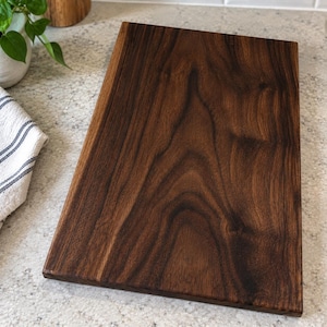 Solid Wood Cutting Board, One Piece Hardwood Cutting Board, Walnut Maple Cherry, Non-Toxic Wooden Cutting Board