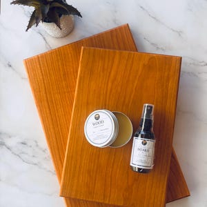 Cherry Cutting Board Gift Set – Handmade from Solid Cherry Wood | Organic & Non-Toxic | Made in USA