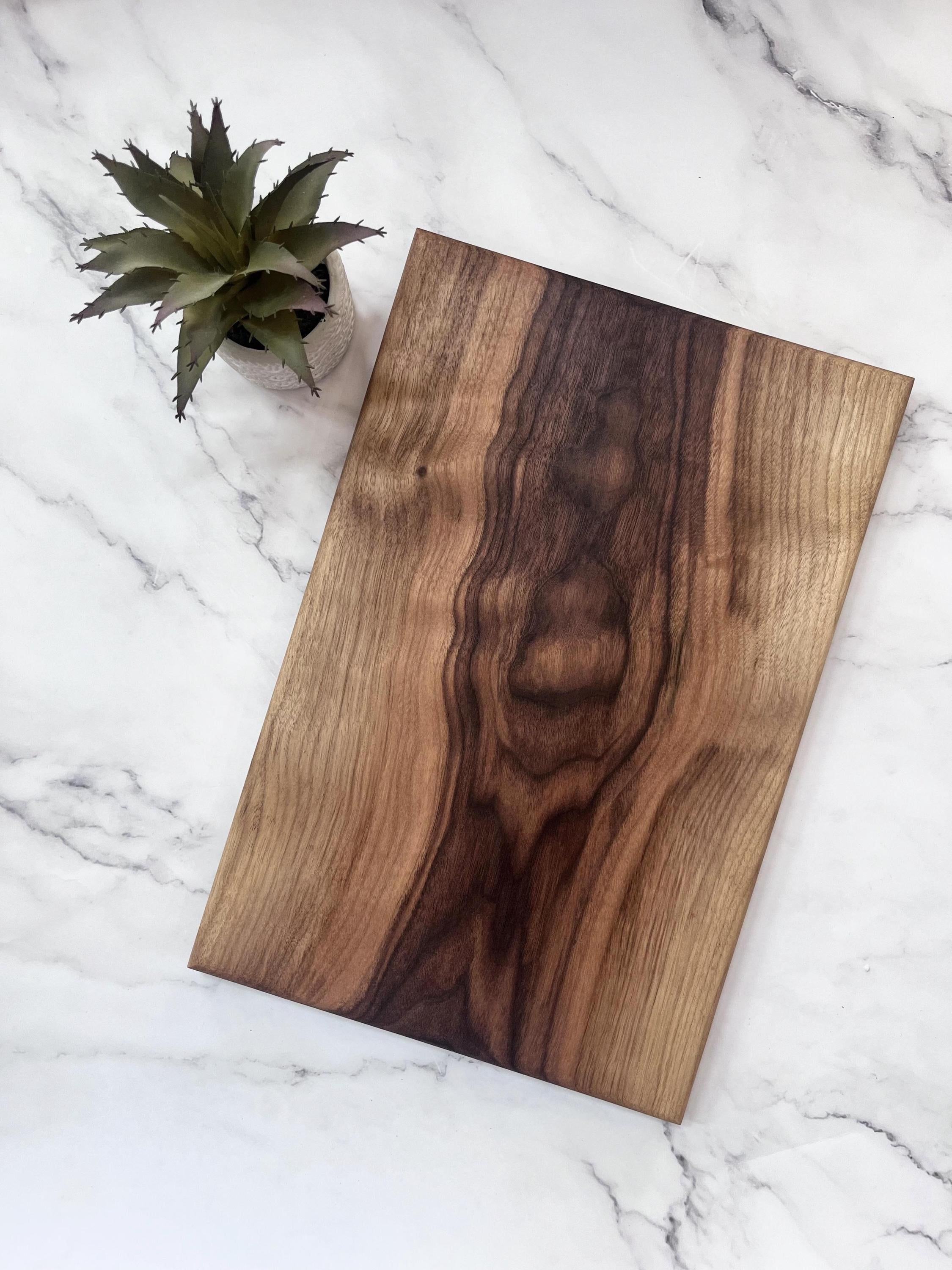 Handmade SOLID Wood Cutting Board – ONE Piece Organic Wood, Non-Toxic, No Glues or Toxins, Gift – Maple, Walnut, Cherry, Padauk