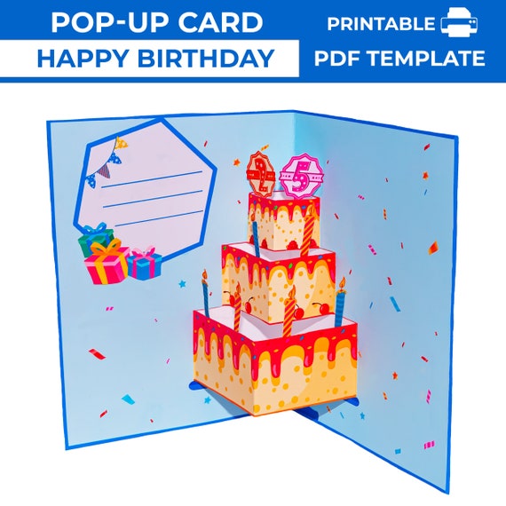 Second Nature POP025 - Tarjeta De Felicitación Desplegable Para 60 Cumpleaños, Diseño En 3D Con Texto En Inglés Happy Birthday