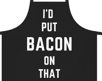 Bacon Lover BBQ Apron, Funny Grilling Gift for Dad