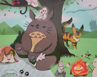 Ghibli Picnic Print A5