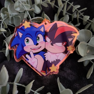 Sonic X Shadow  - Holographic & Acrylic Keychain