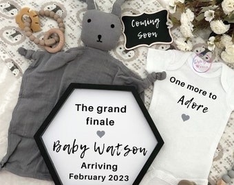 Last Baby Pregnancy Announcement Digital Pregnancy Announcement Gender Neutral Pregnancy Reveal for Social media The grand finale