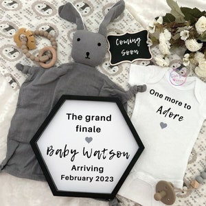 Last Baby Pregnancy Announcement Digital Pregnancy Announcement Gender Neutral Pregnancy Reveal for Social media The grand finale