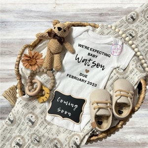 Boho Digital Pregnancy Announcement Gender Neutral Baby Announcement Digital Pregnancy Reveal for Social Media  Editable Template