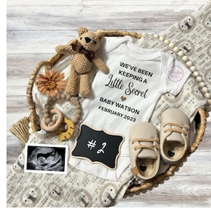 Second Baby Pregnancy Announcement Gender Neutral Baby Announcement Digital Pregnancy Reveal Instagram Facebook Boho announcement Baby 2