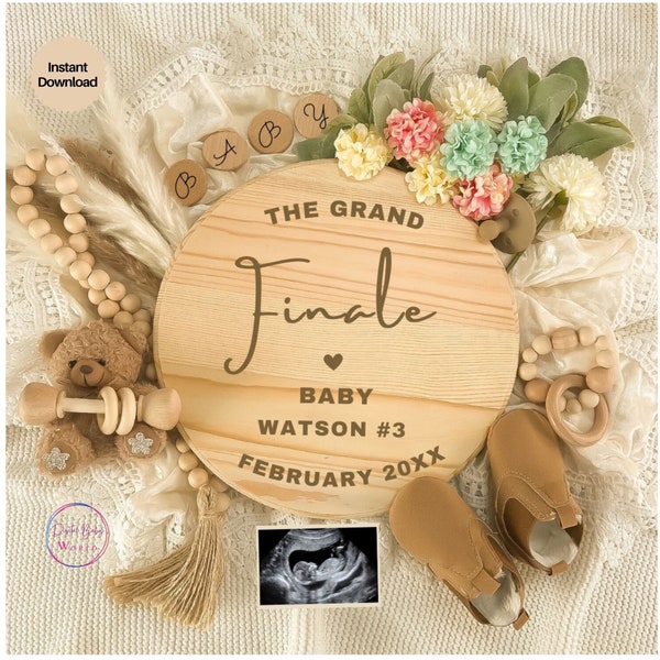 Digital Pregnancy Announcement Gender Neutral Baby Announcement Digital Pregnancy Reveal for social Media Instagram, Grand Finale, Last One