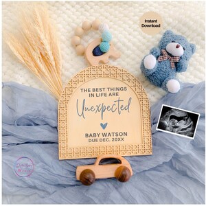 Its a Boy Pregnancy Announcement Digital, It&#39;s a Boy announcement, Boy Gender Reveal, Baby Announcement Boy Social Media, Editable template