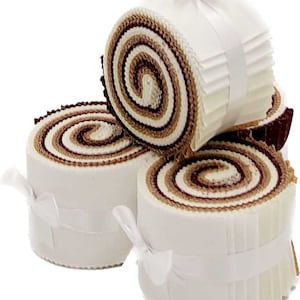 Grain of Color - 2.5&quot; Roll - Shades of Brown & Tan (20 cuts)
