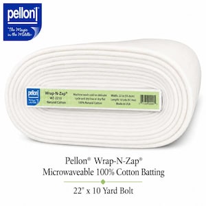 Pellon® Wrap-N-Zap® Microwaveable 100% Cotton Batting – 22" x 10 Yard Bolt