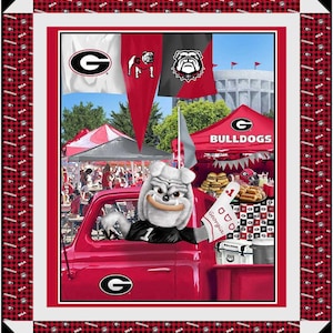 Georgia Bulldogs - Tailgate Panel - Quilt Kit