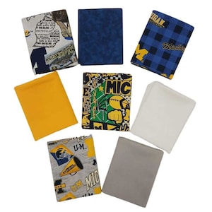 Carcajou du Michigan - Lot Fat Quarter - 16 (maïs et bleu)