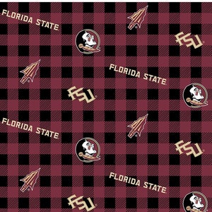 Florida State Seminoles - Flannel Check - Tessuto tagliato su misura