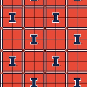 Illinois Fighting Illini - Flannel - Fabric by the Yard