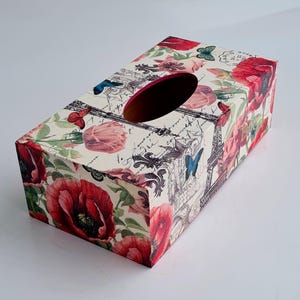Toujours Paris de Michel Design Works - Caja de pañuelos de madera con tapa rectangular