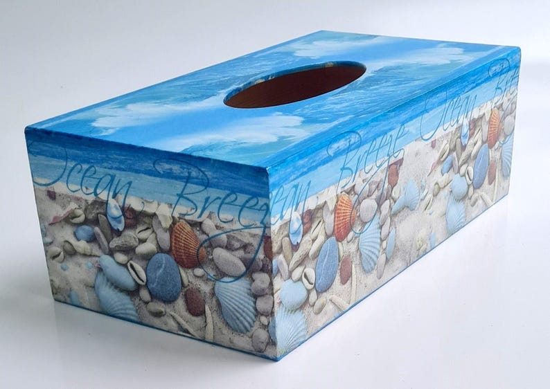 Ocean Breeze - Wooden Tissue Box Cover Rectangular - Etsy