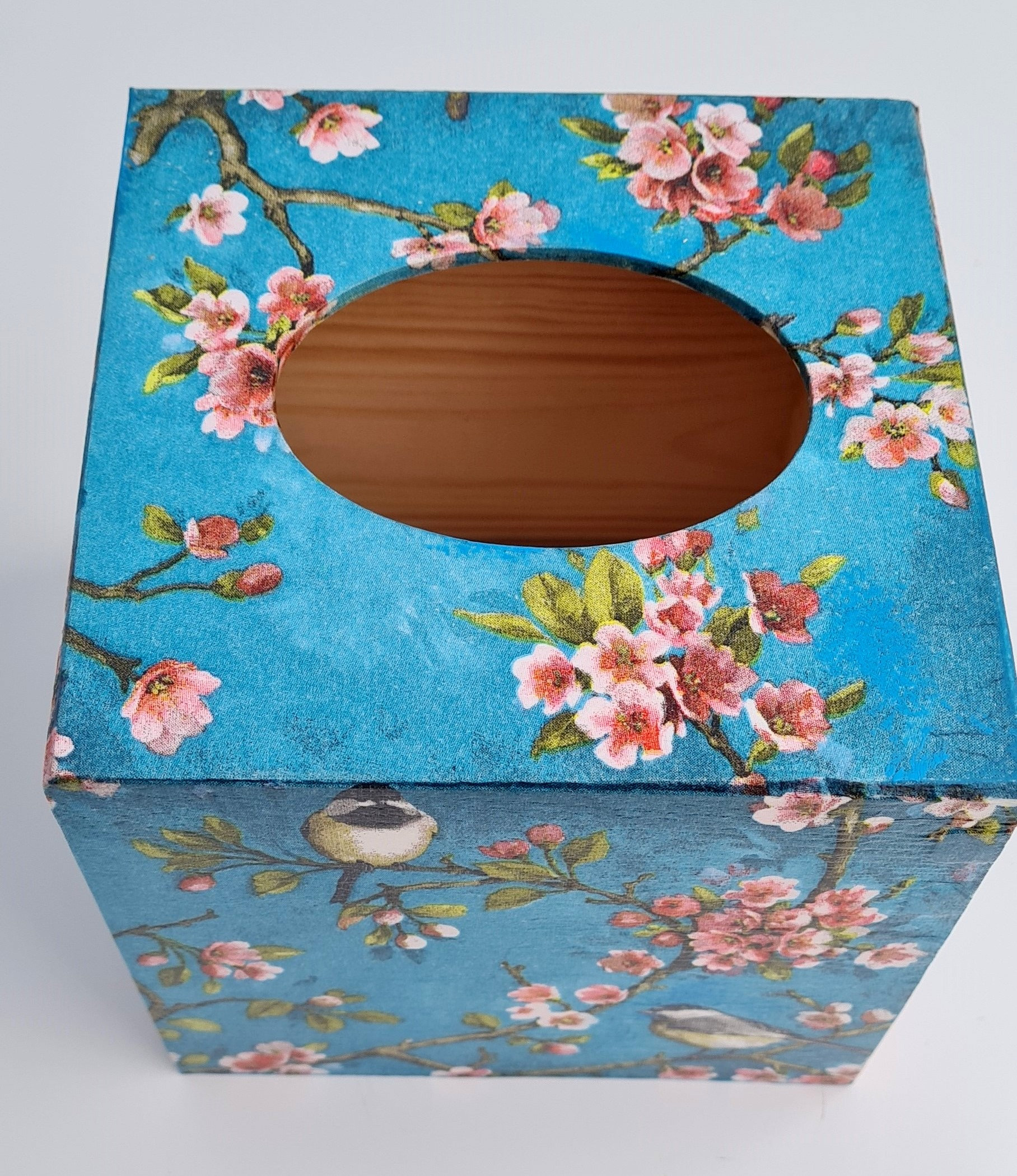 Japanese Cherry Blossoms - Wooden Tissue Box Cover Cube - Etsy