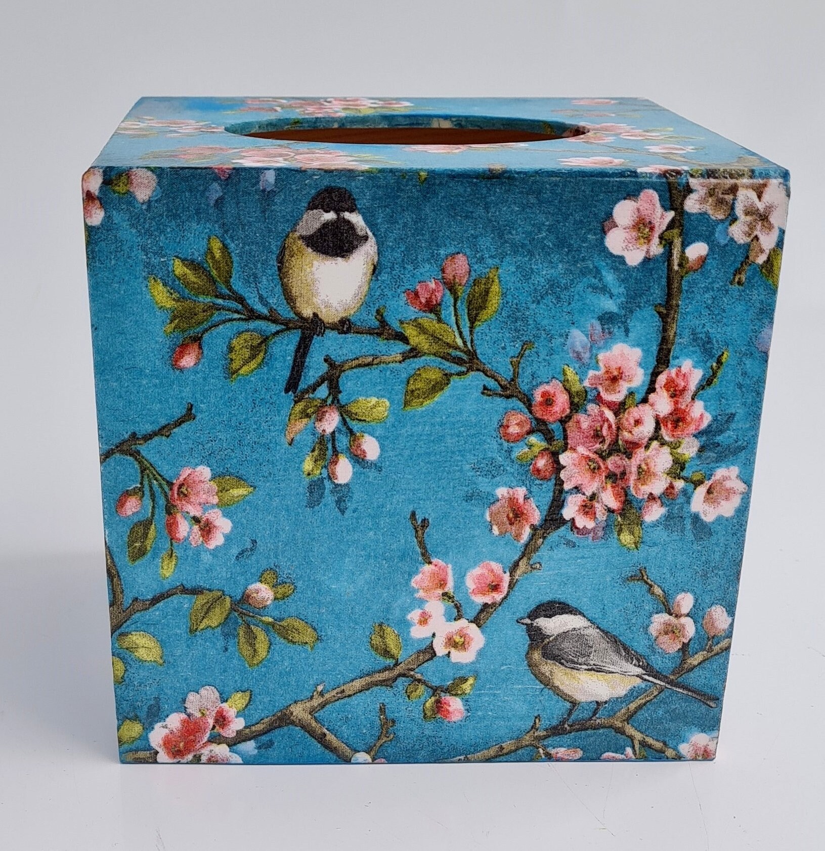 Japanese Cherry Blossoms - Wooden Tissue Box Cover Cube - Etsy