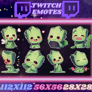 8 söta lövmonster-Twitch-emotes
