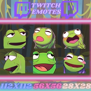 65 Pepega & Kermit Twitch Emotes Pack, Cute Frog Emotes, Pepe