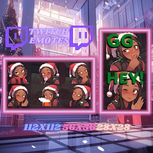 8 Weihnachten Black Girl Twitch Emotes