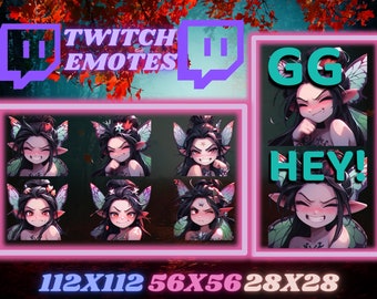 8 Dark Fairy Twitch Emotes