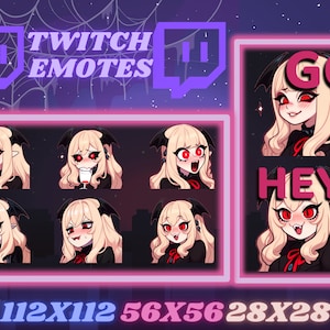 8 Blonde Haired Vampire Twitch Emotes