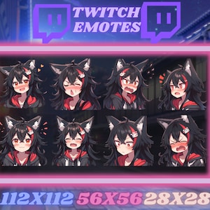 黒髪キツネ娘のTwitchエモート8選