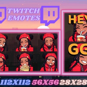 三つ編みの黒人少女のTwitchエモート8選