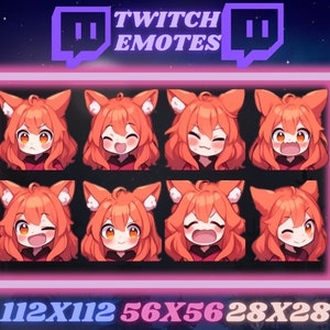 8 emote Twitch per volpe/gatta dai capelli arancioni